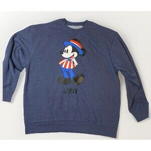 Disney Epcot American Adventure Mickey Mouse Crewneck Sweatshirt Adult 2XL